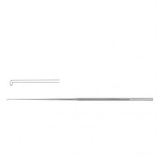 Rhoton Micro Hook Angled 90° - Blunt Stainless Steel, 18.5 cm - 7 1/4" Tip Size 2 mm